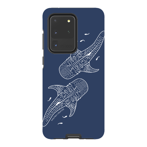 Samsung Tough Case - Whale Sharks Outline Navy - Sailfish Creative