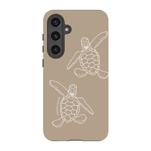 Samsung Tough Case - Turtle Hatchlings Outline Natural