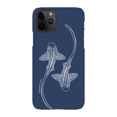 iPhone Snap Phone Case - Leopard Sharks Outline Navy