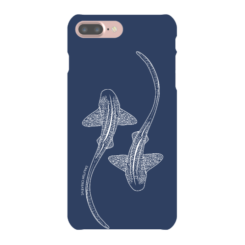 iPhone Snap Phone Case - Leopard Sharks Outline Navy - Sailfish Creative