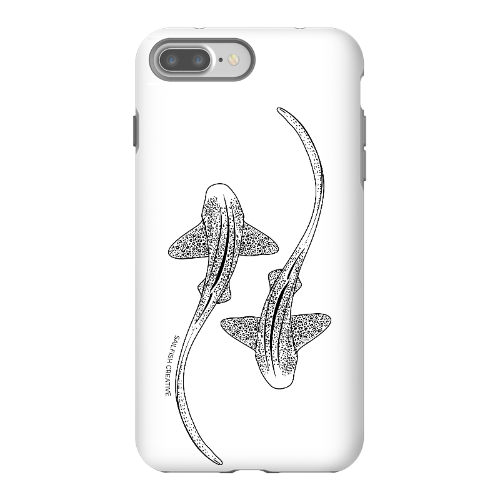 iPhone Tough Phone Case - Leopard Sharks Outline - Sailfish Creative