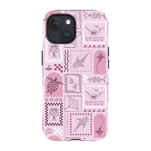 iPhone MagSafe Tough Phone Case - Arches Print Orchid