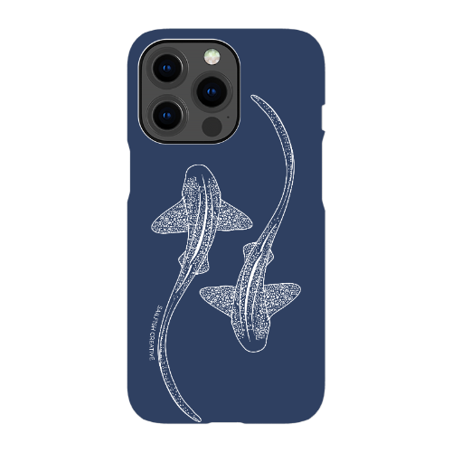iPhone Snap Phone Case - Leopard Sharks Outline Navy - Sailfish Creative