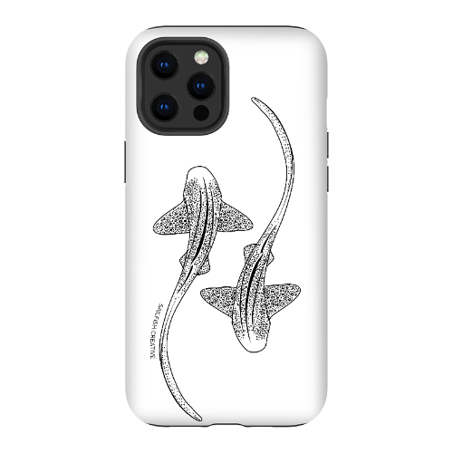 iPhone Tough Phone Case - Leopard Sharks Outline - Sailfish Creative