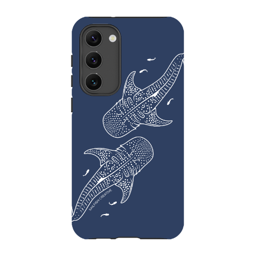 Samsung Tough Case - Whale Sharks Outline Navy - Sailfish Creative