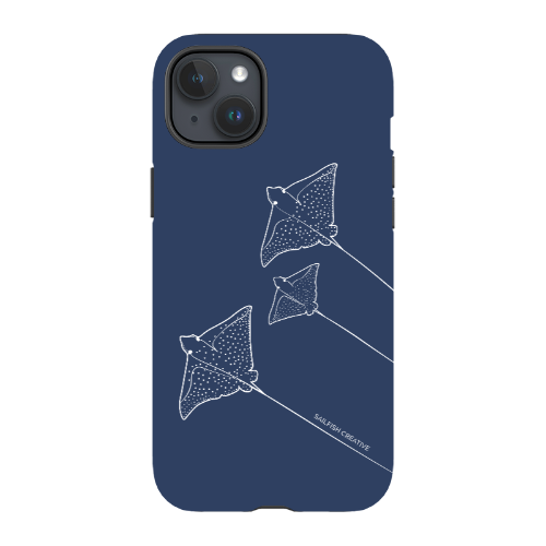iPhone Tough Phone Case - Eagle Ray Outline Navy - Sailfish Creative
