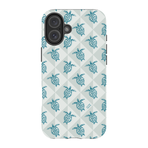 iPhone Tough Phone Case - Turtle Diamonds Coastal Storm