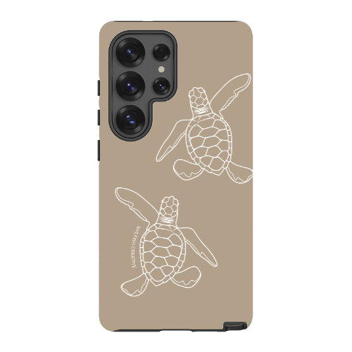 Samsung Tough Case - Turtle Hatchlings Outline Natural