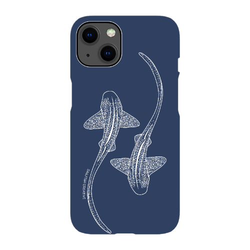 iPhone Snap Phone Case - Leopard Sharks Outline Navy - Sailfish Creative