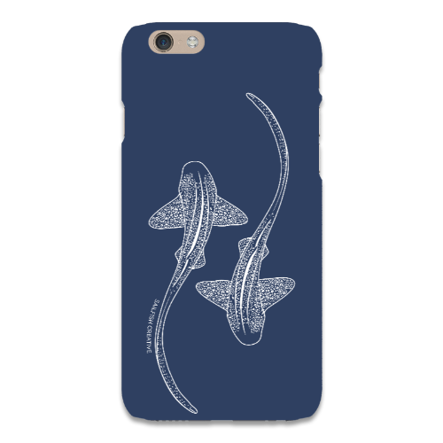 iPhone Snap Phone Case - Leopard Sharks Outline Navy