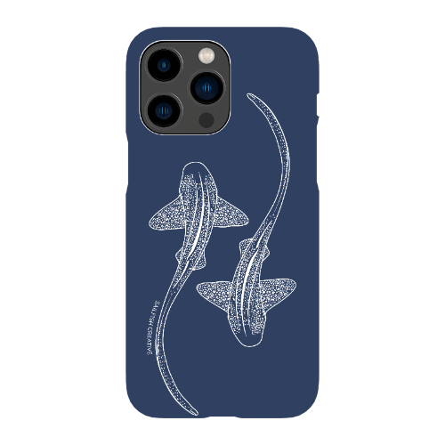 iPhone Snap Phone Case - Leopard Sharks Outline Navy - Sailfish Creative