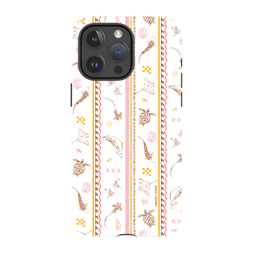 iPhone Tough Phone Case - Candy Stripes on White