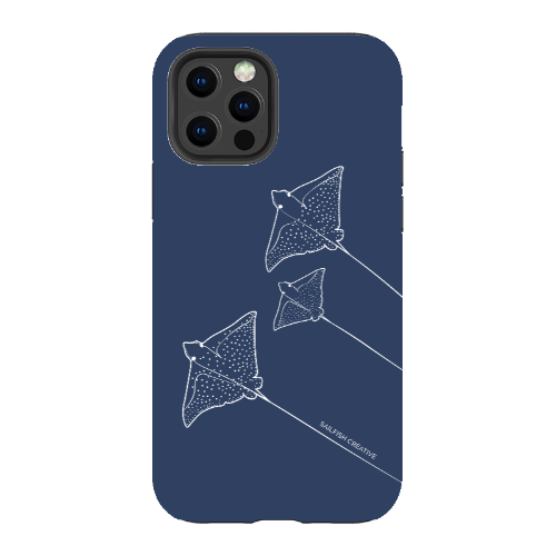 iPhone Tough Phone Case - Eagle Ray Outline Navy - Sailfish Creative