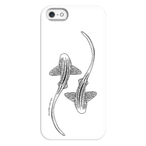 iPhone Tough Phone Case - Leopard Sharks Outline - Sailfish Creative