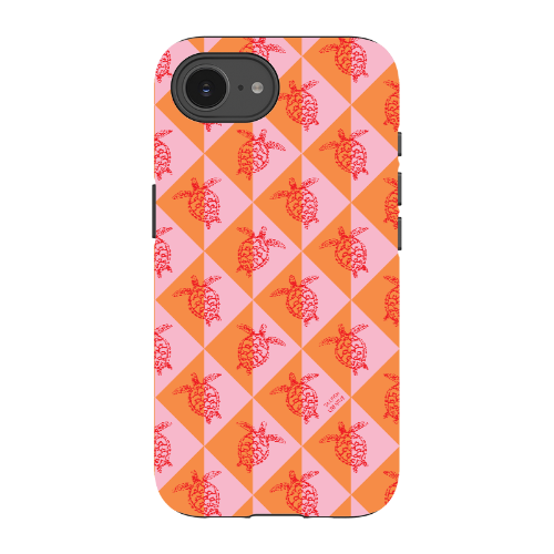 iPhone Tough Phone Case - Turtle Diamonds Candy Sunset