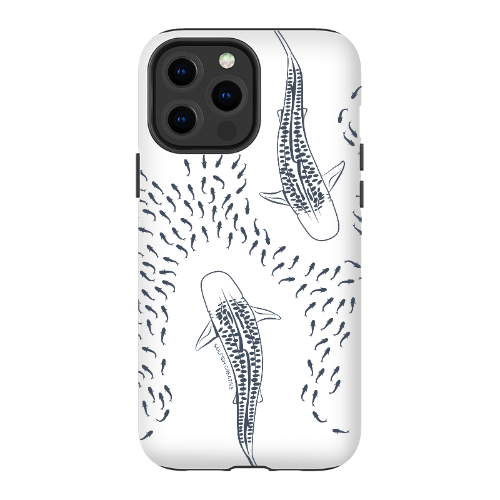iPhone Tough Phone Case - Tiger Sharks Outline - Sailfish Creative