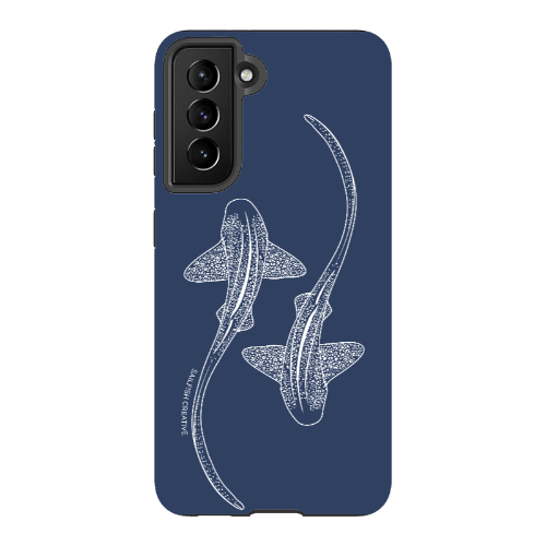 Samsung Tough Case - Leopard Sharks Outline Navy - Sailfish Creative