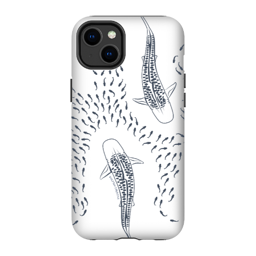 iPhone Tough Phone Case - Tiger Sharks Outline - Sailfish Creative