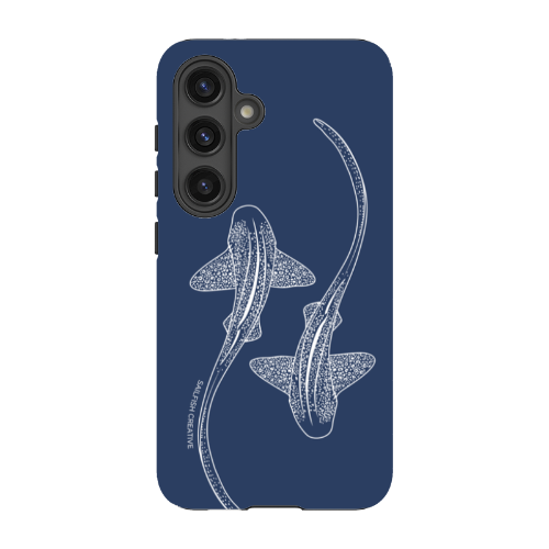 Samsung Tough Case - Leopard Sharks Outline Navy - Sailfish Creative