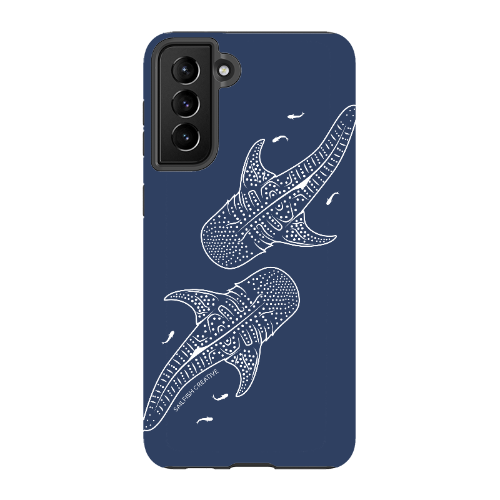 Samsung Tough Case - Whale Sharks Outline Navy - Sailfish Creative