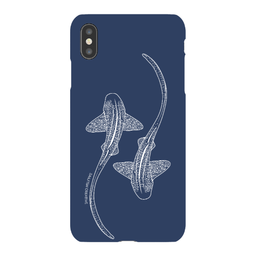 iPhone Snap Phone Case - Leopard Sharks Outline Navy