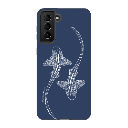 Samsung Tough Case - Leopard Sharks Outline Navy - Sailfish Creative