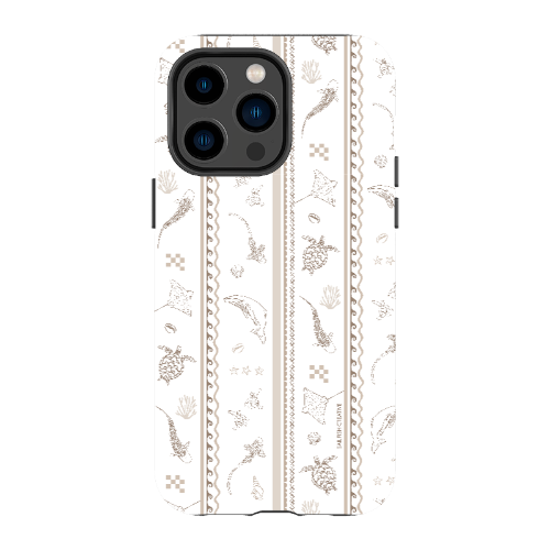 iPhone Tough Phone Case - Candy Stripes Beige