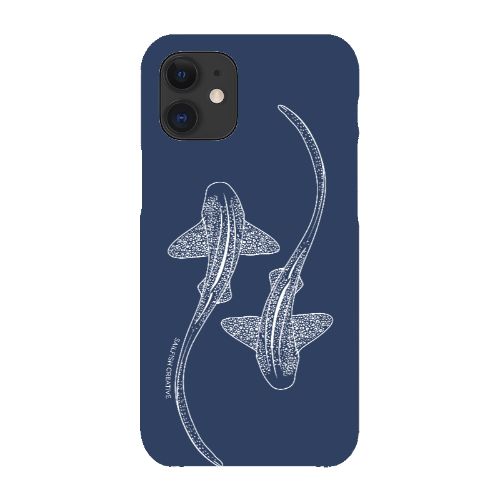 iPhone Snap Phone Case - Leopard Sharks Outline Navy