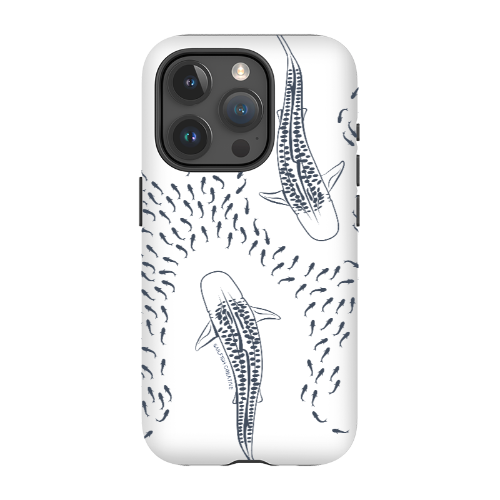 iPhone Tough Phone Case - Tiger Sharks Outline - Sailfish Creative