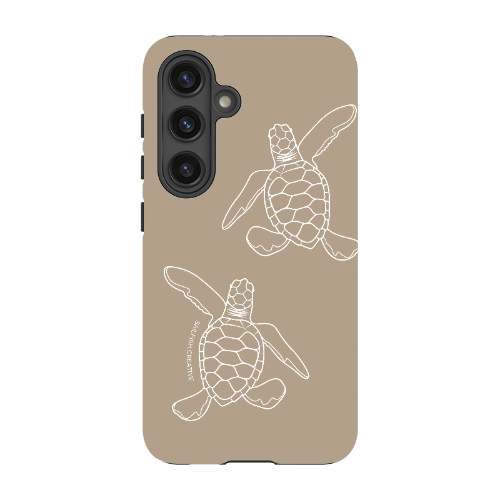 Samsung Tough Case - Turtle Hatchlings Outline Natural