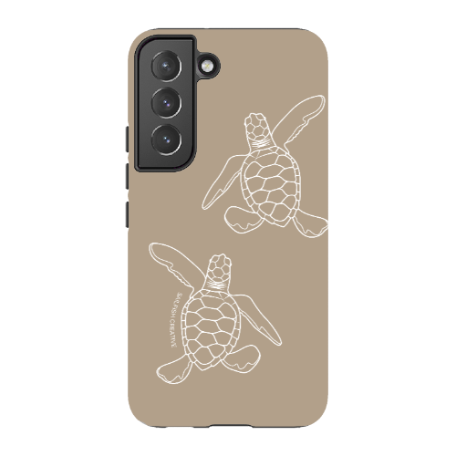 Samsung Tough Case - Turtle Hatchlings Outline Natural