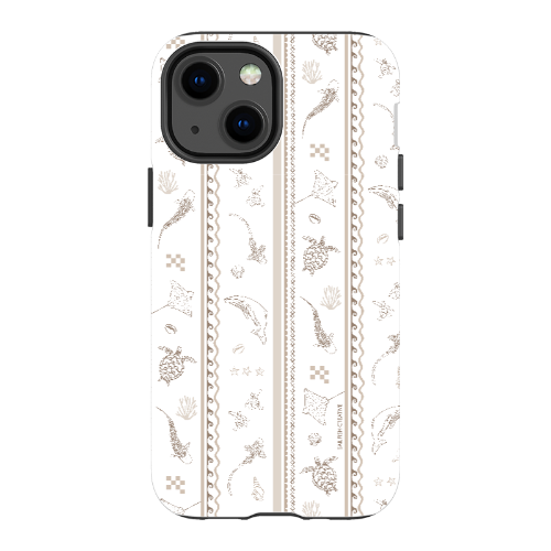 iPhone Tough Phone Case - Candy Stripes Beige