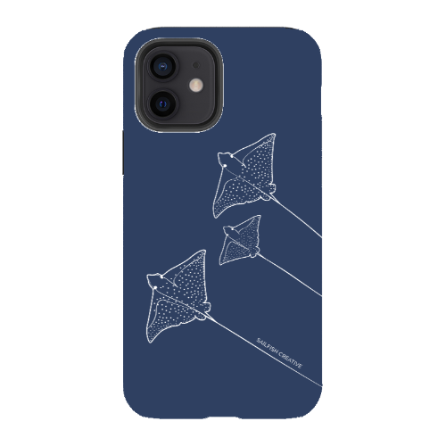 iPhone Tough Phone Case - Eagle Ray Outline Navy - Sailfish Creative