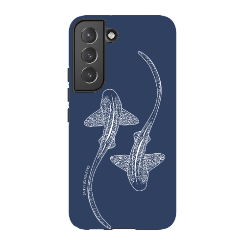 Samsung Tough Case - Leopard Sharks Outline Navy - Sailfish Creative