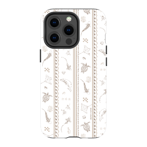 iPhone Tough Phone Case - Candy Stripes Beige