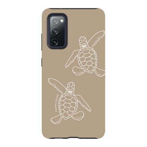 Samsung Tough Case - Turtle Hatchlings Outline Natural