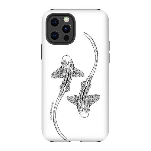 iPhone Tough Phone Case - Leopard Sharks Outline - Sailfish Creative