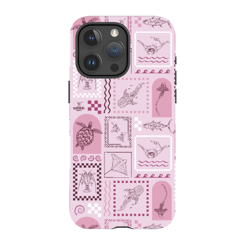 iPhone MagSafe Tough Phone Case - Arches Print Orchid
