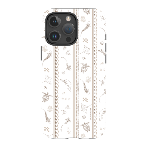 iPhone Tough Phone Case - Candy Stripes Beige
