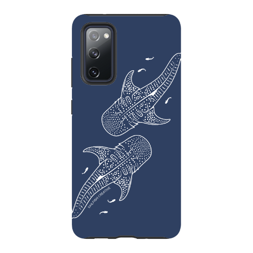 Samsung Tough Case - Whale Sharks Outline Navy - Sailfish Creative