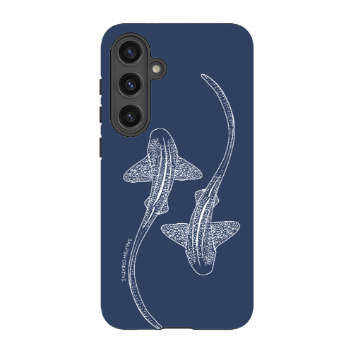 Samsung Tough Case - Leopard Sharks Outline Navy - Sailfish Creative