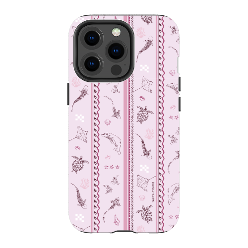 iPhone Tough Phone Case - Candy Stripes Orchid
