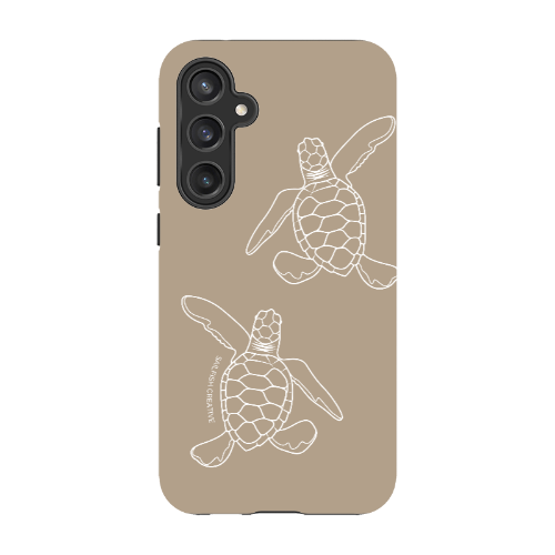 Samsung Tough Case - Turtle Hatchlings Outline Natural