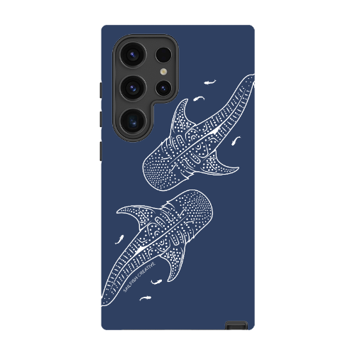 Samsung Tough Case - Whale Sharks Outline Navy - Sailfish Creative