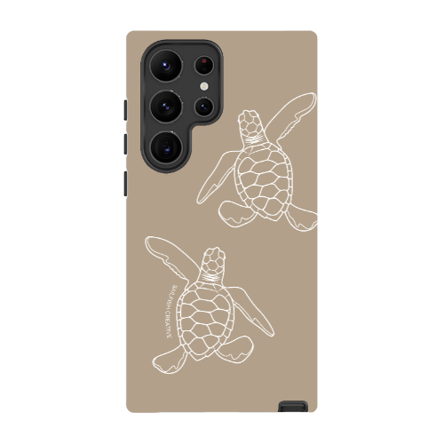 Samsung Tough Case - Turtle Hatchlings Outline Natural