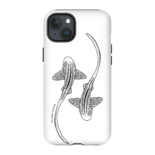 iPhone Tough Phone Case - Leopard Sharks Outline - Sailfish Creative