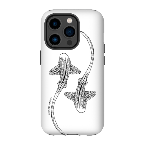 iPhone Tough Phone Case - Leopard Sharks Outline - Sailfish Creative