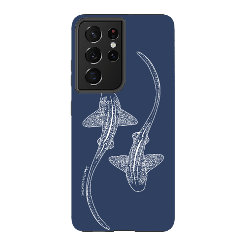 Samsung Tough Case - Leopard Sharks Outline Navy - Sailfish Creative