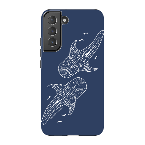 Samsung Tough Case - Whale Sharks Outline Navy - Sailfish Creative