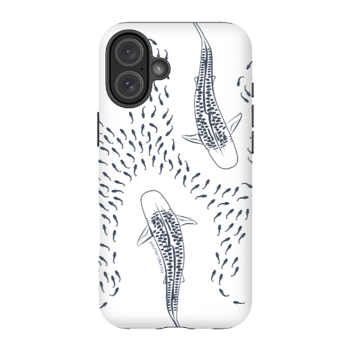 iPhone Tough Phone Case - Tiger Sharks Outline - Sailfish Creative